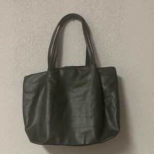 Neiman Marcus Elegant Olive Green Tote Bag NWOT